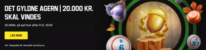 Unibet Bonus - Det Gyldne Agern | 20.000 kr. skal vindes