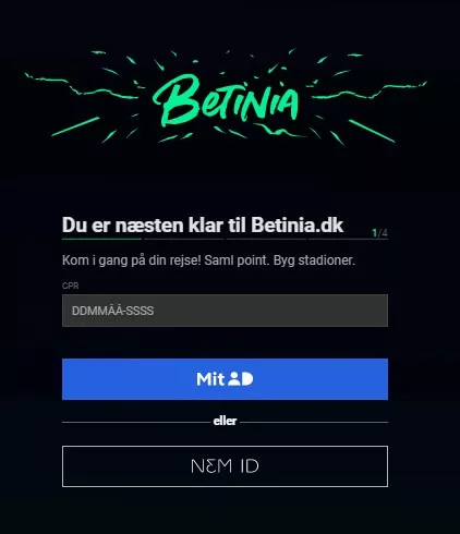 Betinia Casino Login