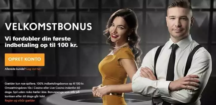 Nordic Casino Bonus - 100% op til 100 kr. 