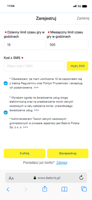 betcris rejestracja 2 betcris rejestracja 2