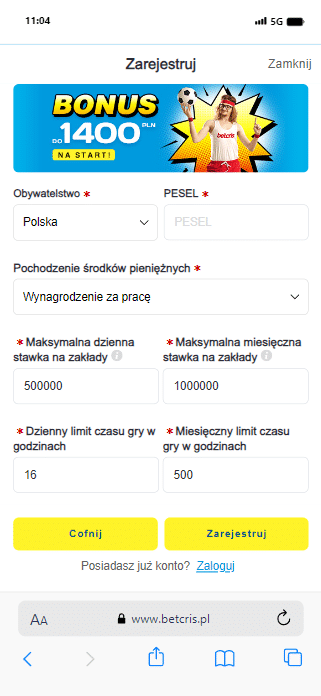 betcris rejestracja 3 betcris rejestracja 3
