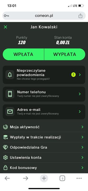 comeon wpłata comeon wpłata