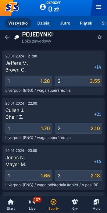 aplikacja sts na telefon oferta na boks w aplikacji sts