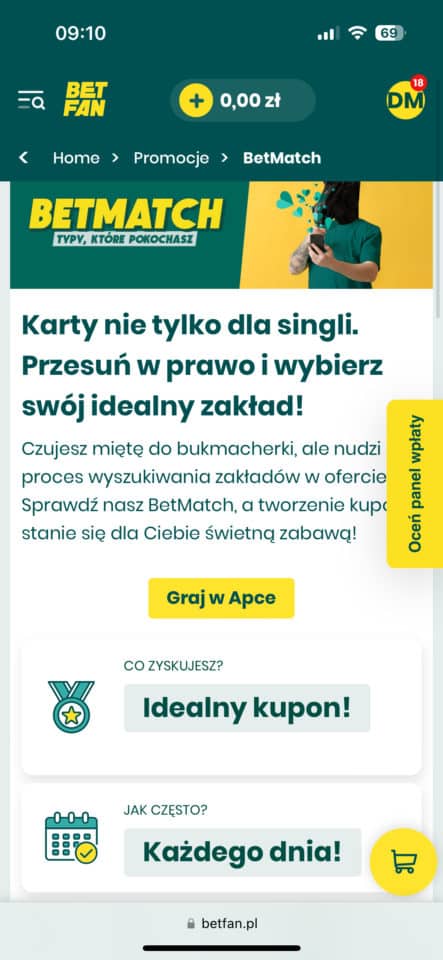 opcja betmatch w betfan Betfan BetMatch