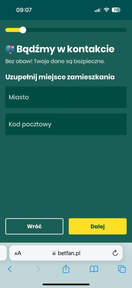 weryfikacja Betfan - adres zamieszkania Betfan weryfikacja tożsamości