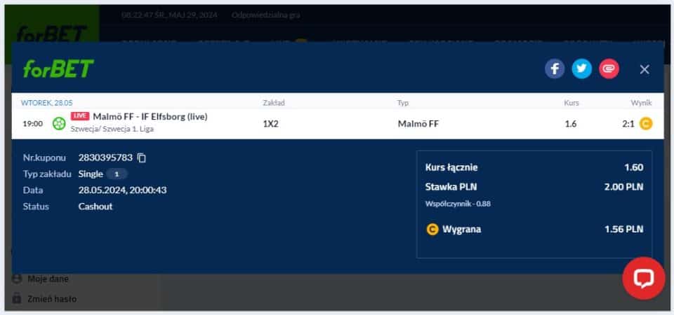 cash out w forBET forBET cash out