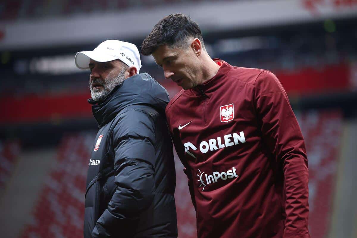 Michał Probierz i Robert Lewandowski