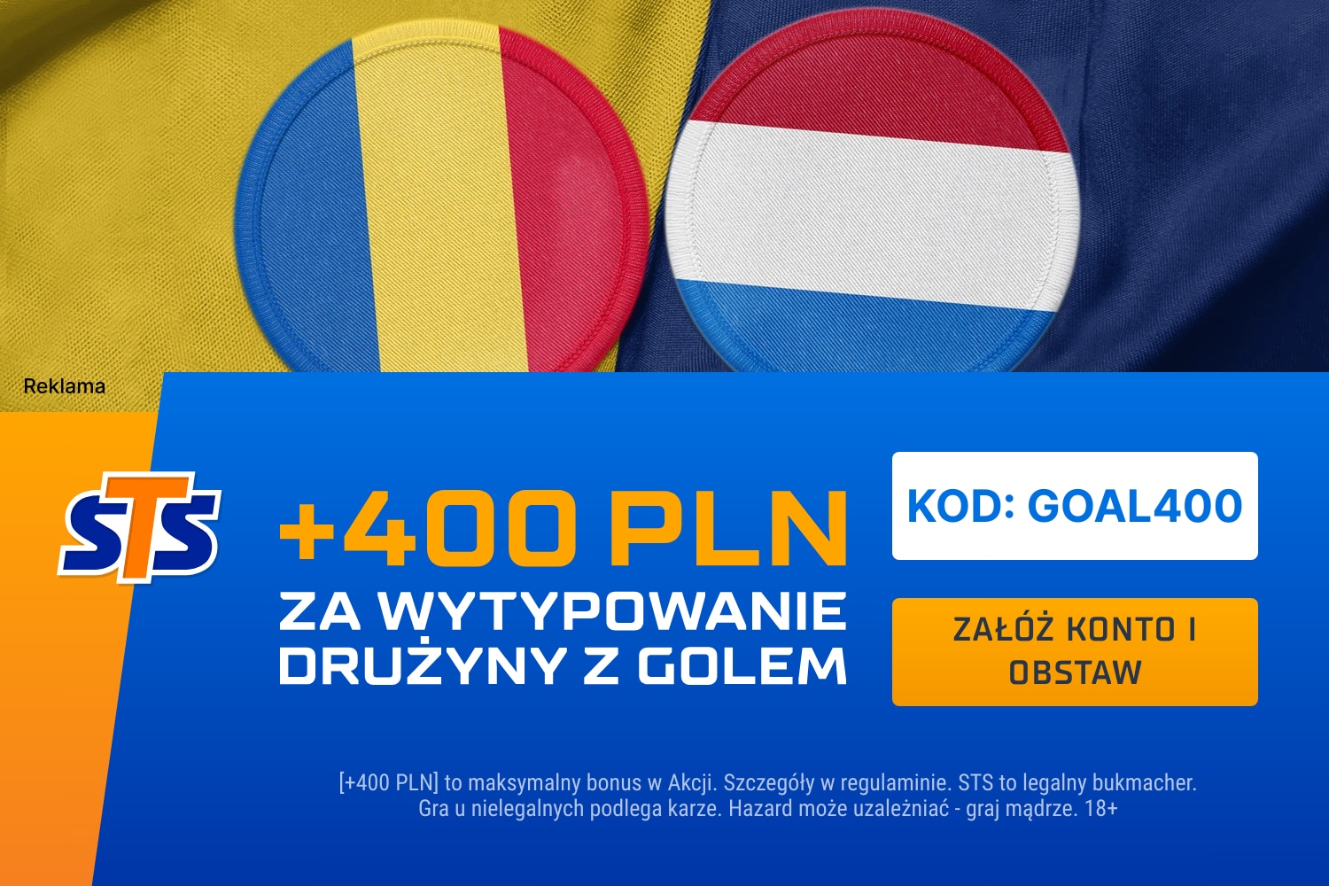 Promocja STS na spotkanie Rumunia - Holandia