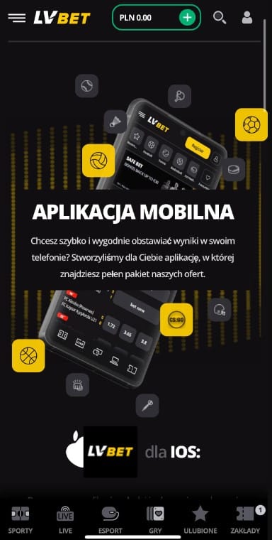 Lvbet aplikacja na iOS