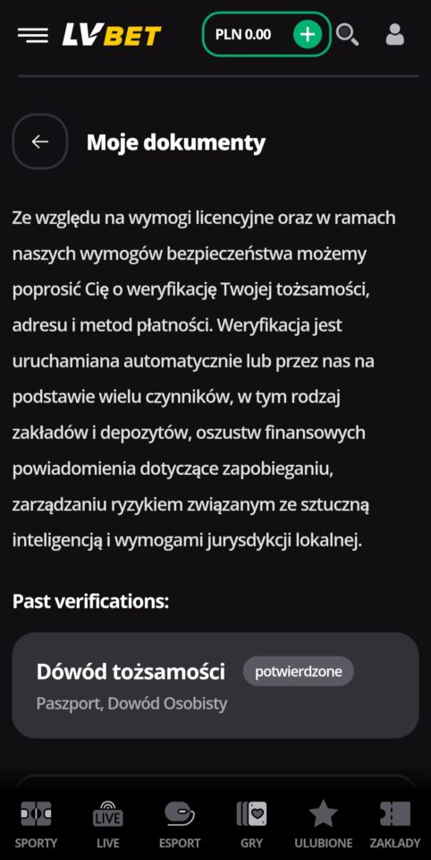 weryfikacja tożsamości lv bet weryfikacja dowodu w lv bet