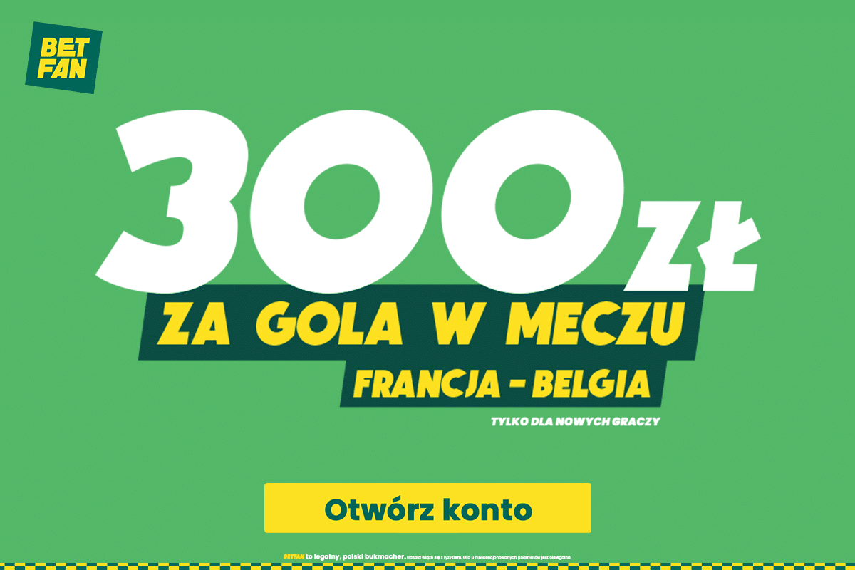 Promocja Betfan na mecz Francja - Belgia