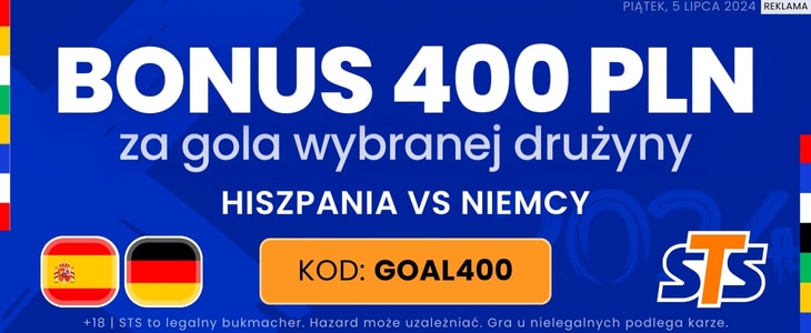 Promocja STS na Euro 2024 Promocja STS na mecz Hiszpania - Niemcy