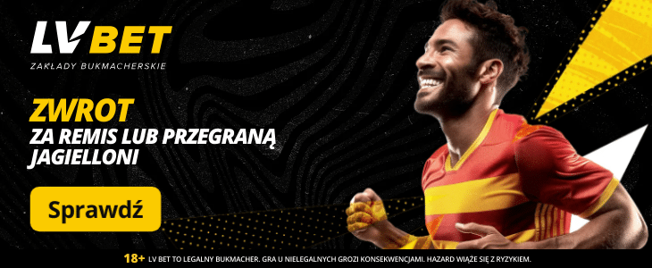 Zakład bez ryzyka na mecz FK Panevezys - Jagiellonia Białystok Promocja w LVBET na mecz Jagiellonii w el. LM zakład bez ryzyka do 50 zł