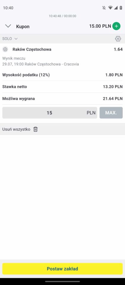 Betcris aplikacja obstawianie 3 Obstawianie w aplikacji Betcris 3