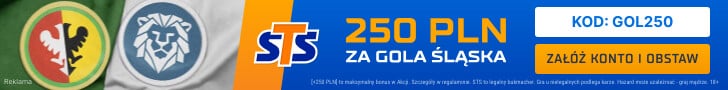 bonus 250 zł za gola Śląska bonus 250 zł za gola śląska z riga fc