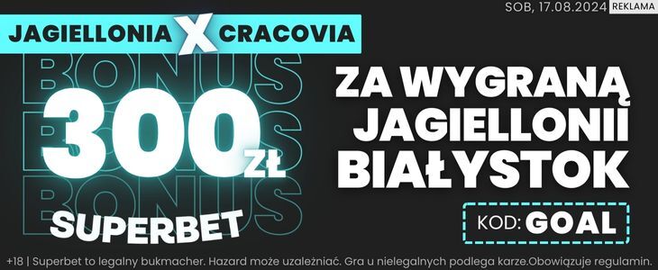 300 zł bonusu w Superbet na spotkanie Śląsk - Riga FC