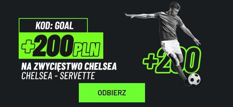Bonus 200 zł za wygraną Chelsea Promocja w Totalbet na mecz Chelsea - Servette Genewa