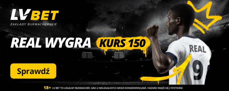 Kurs 150.00 na wygraną Realu Madryt z VfB Stutgart Promocja w LVBET na pojedynek Real Madryt - VfB Stuttgart