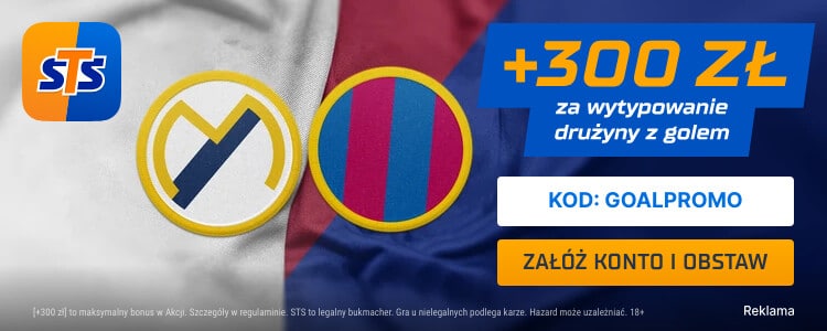 300 zł bonusu w STS za gola Realu lub Barcelony Promocja w STS na Real Madryt - FC Barcelona