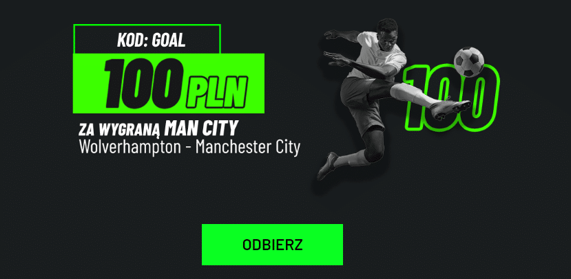 Freebet 100 zł w Totalbet na spotkanie Wolves - Manchester City Promocja w Totalbet na Wolverhampton - Manchester City