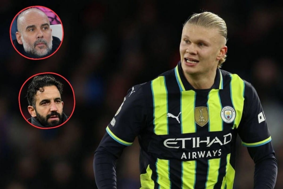 Pep Guardiola, Ruben Amorim, Erling Haaland
