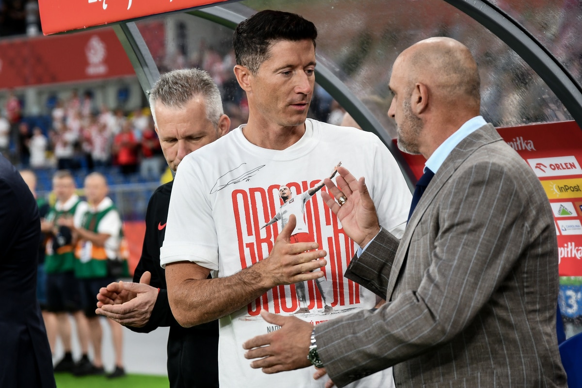 Robert Lewandowski i Michał Probierz