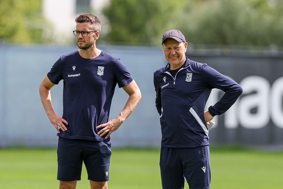Sindre Tjelmeland i Niels Frederiksen (Lech Poznań)