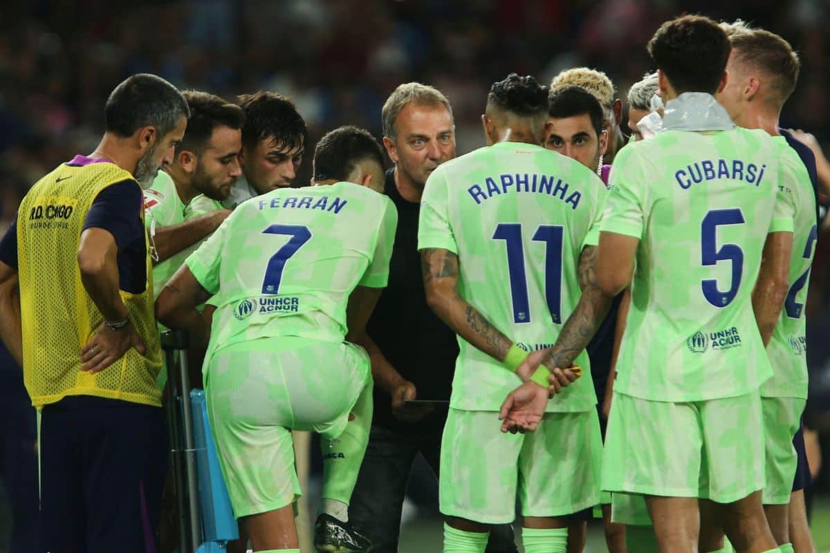 Flick i piłkarze Barcelony