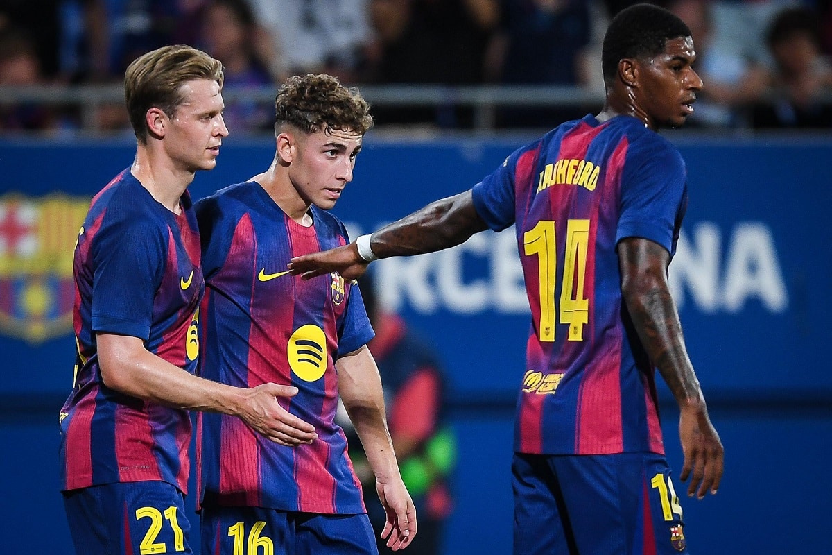 Frenkie de Jong, Fermin Lopez i Marcus Rashford