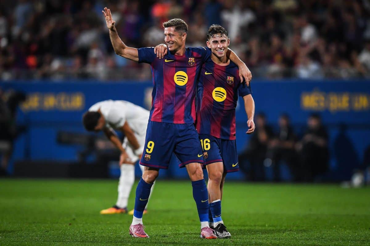 Robert Lewandowski i Fermin Lopez