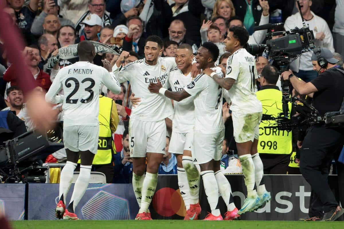 Mendy, Bellingham, Mbappe, Vinicius, Rodrygo