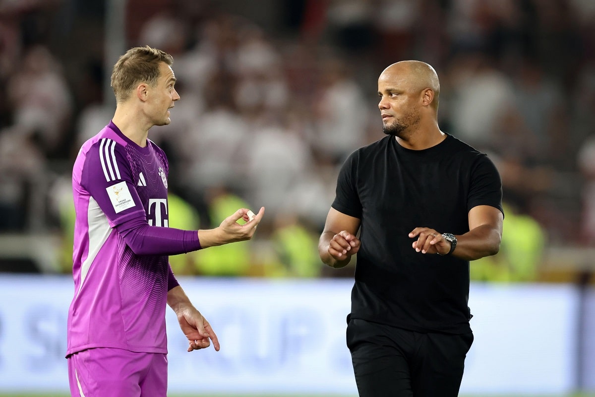 Vincent Kompany i Manuel Neuer (VfB Stuttgart - Bayern Monachium)