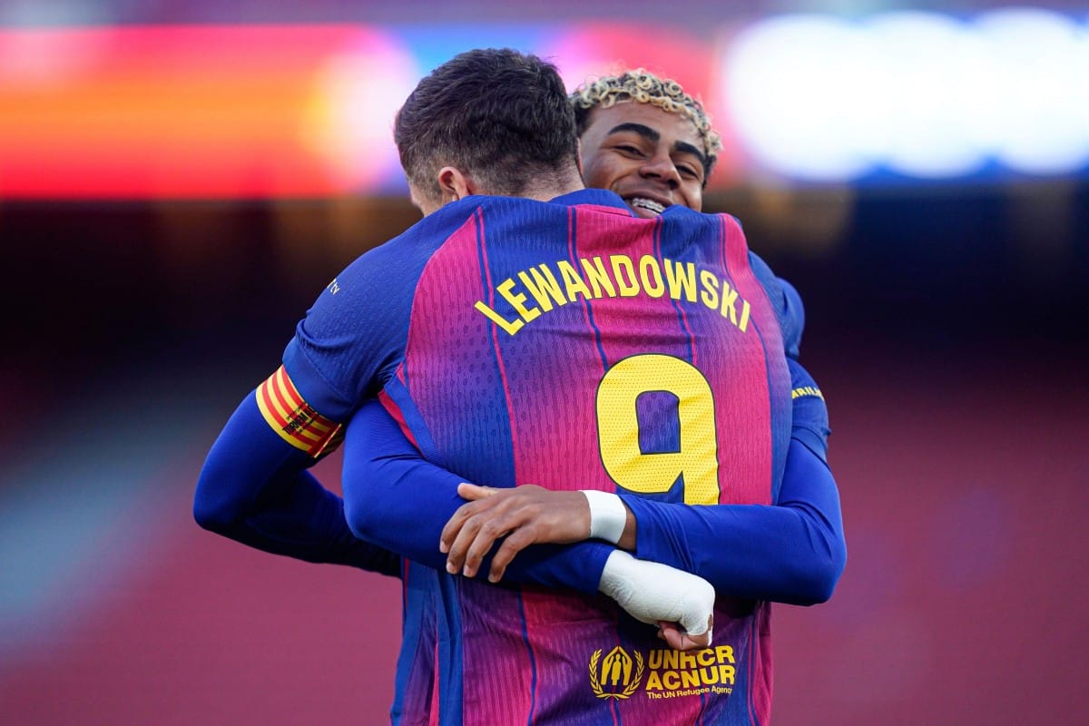 Robert Lewandowski i Lamine Yamal