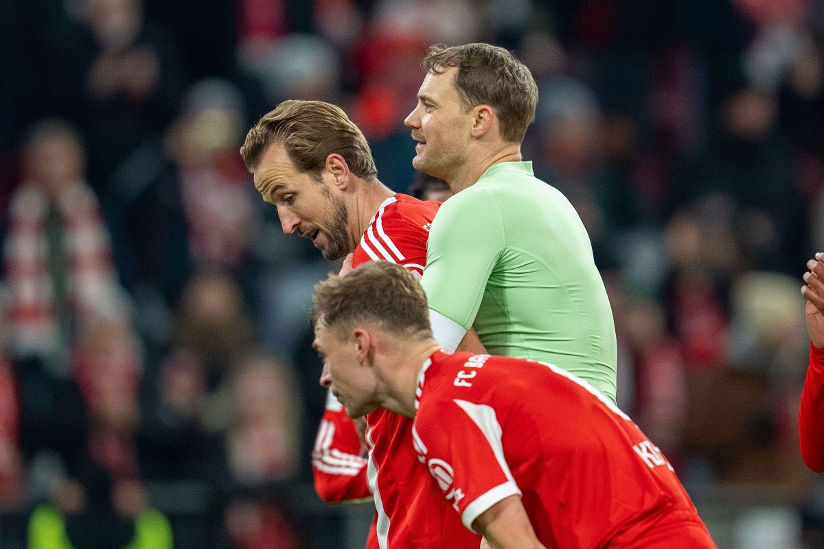 Harry Kane, Manuel Neuer i Joshua Kimmich - (Bayern Monachium - St. Pauli)