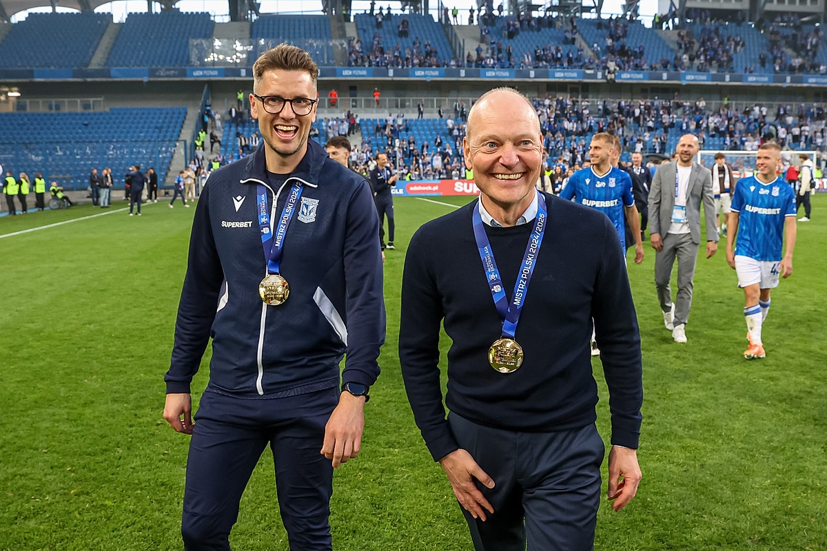 Niels Frederiksen i Sindre Tjelmeland (Lech Poznań - Piast Gliwice)