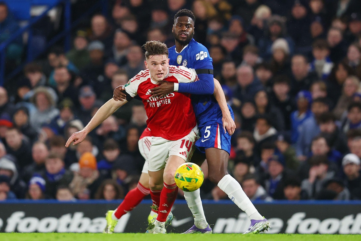 Viktor Gyokeres i Benoît Badiashile ( Chelsea - Arsenal)