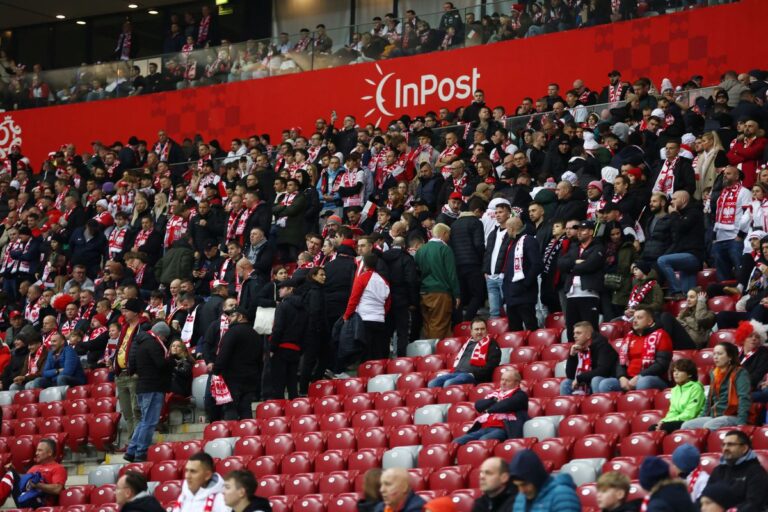 Kibice na meczu Polska - Holandia