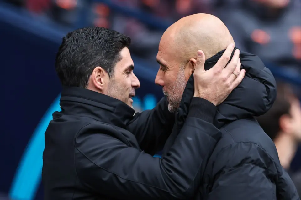 Mikel Arteta oraz Pep Guardiola