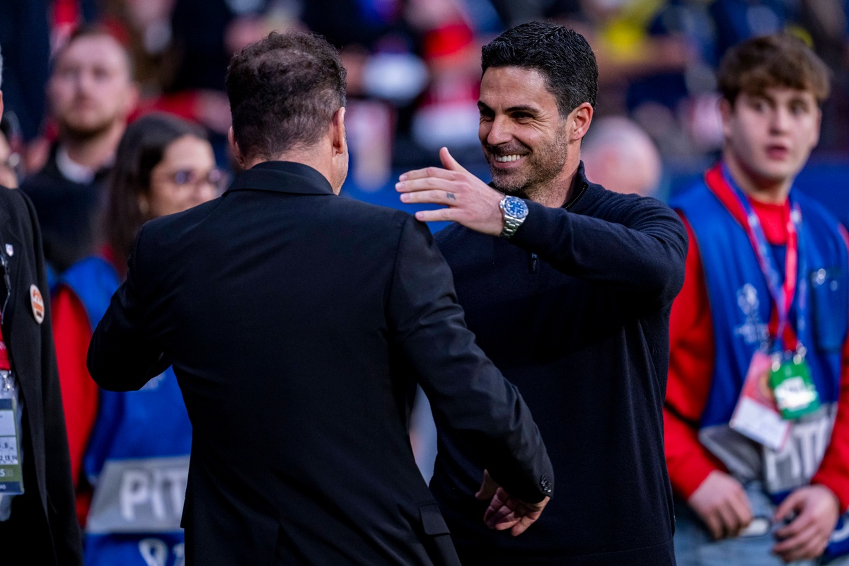 Diego Simeone i Mikel Arteta (Atletico - Arsenal)