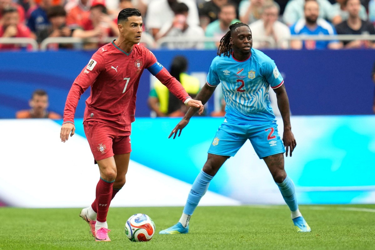 Cristiano Ronaldo oraz Aaron Wan-Bissaka