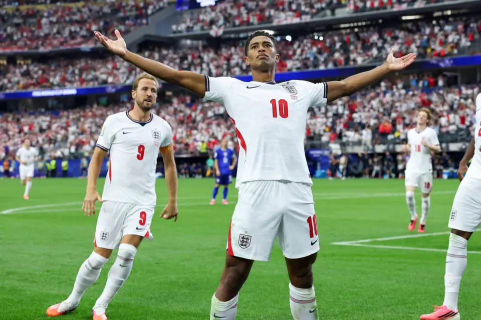 Jude Bellingham i Harry Kane w meczu z Chorwacją