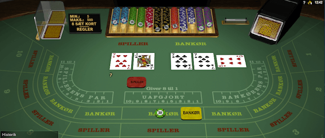 Baccarat bord