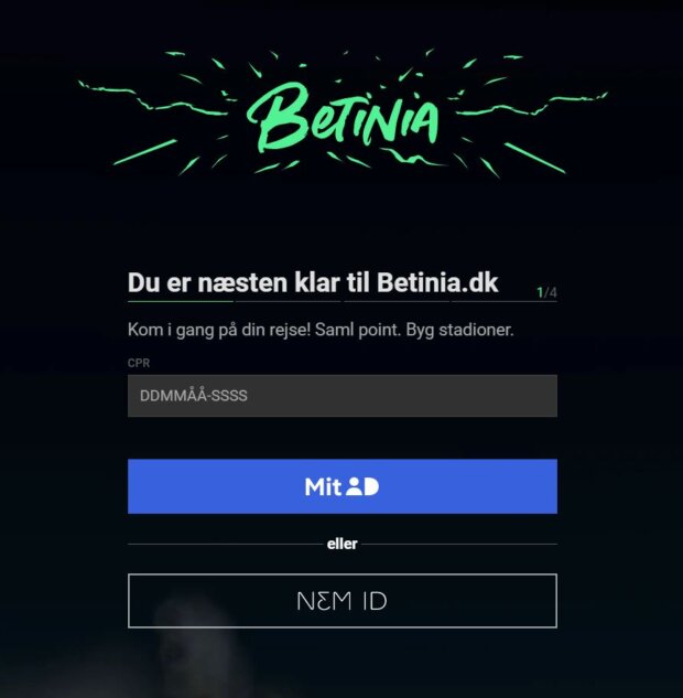 Betinia login